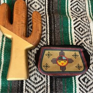 Southwestern canvas makeup travel bag